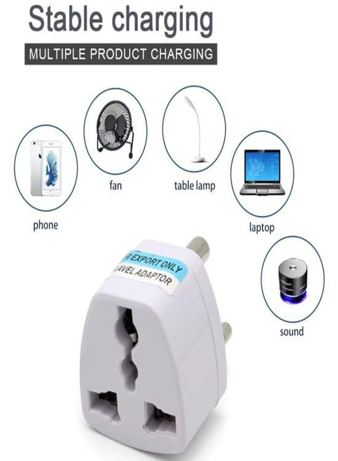 Nirvair India Converter Plug 3Pin - World Travel Adapter for USA, UK, Canada, Europe to India - Type D Adaptor Plug Socket for Foreign Devices in India (2) - Image 2